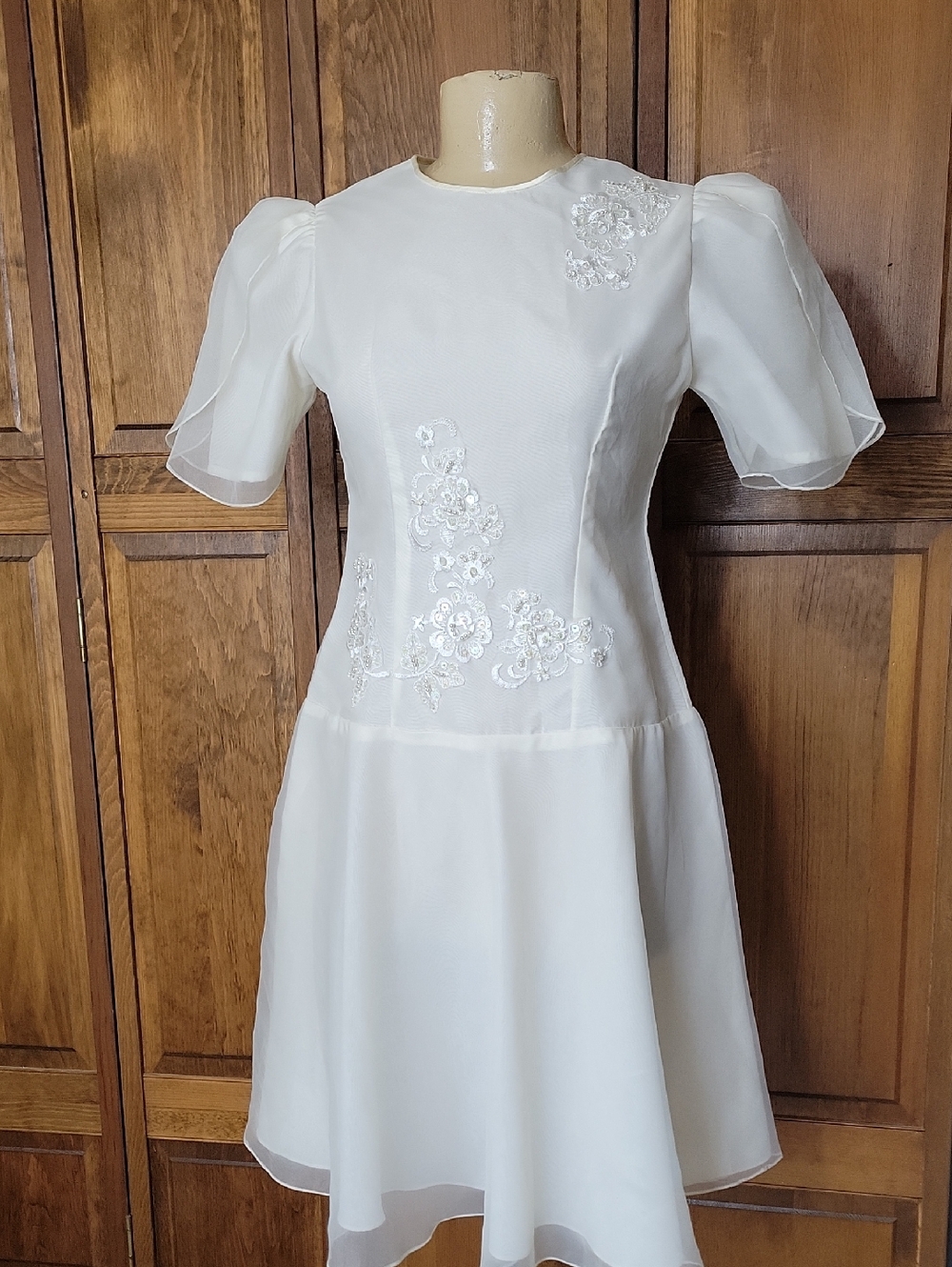 Raffaella Vintage Midi Wedding Dress Sz M